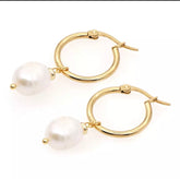 Josie Freshwater Pearl Earrings Gold